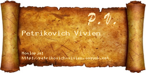 Petrikovich Vivien névjegykártya