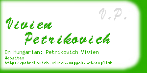 vivien petrikovich business card